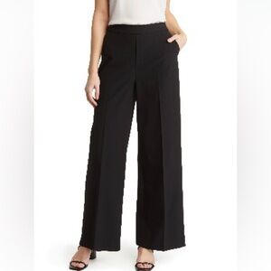 Nordstrom Black Wide Leg Pants High Waisted Tailored
